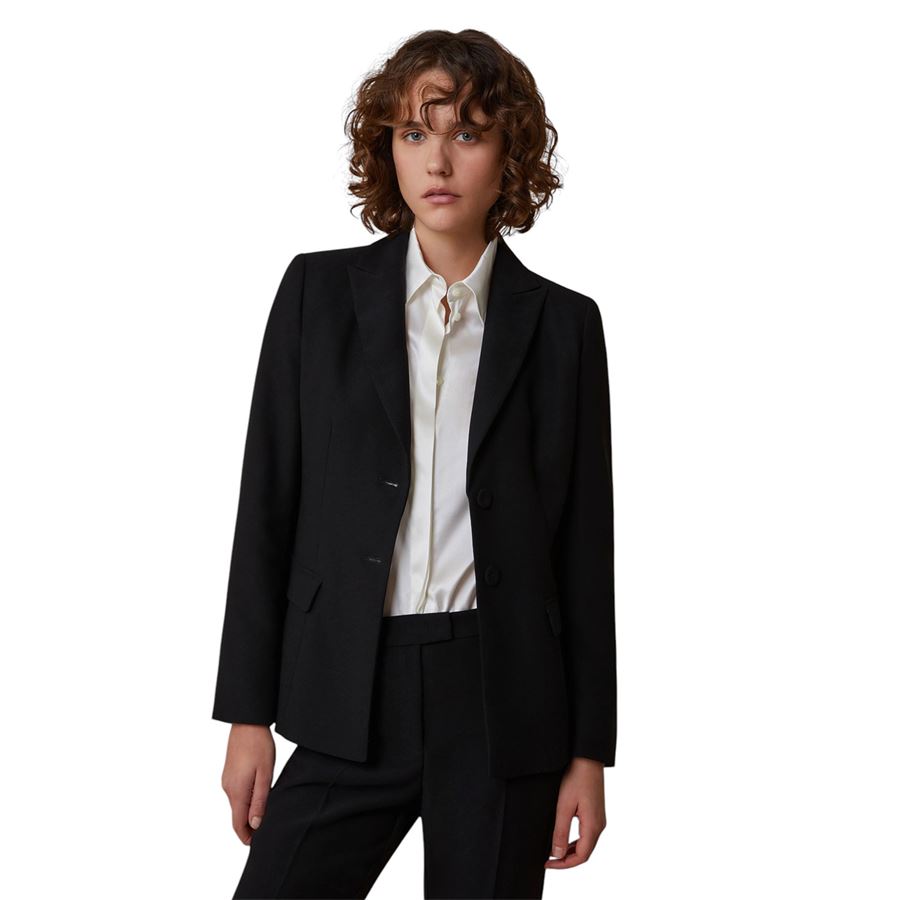 Neris Blazer in envers satin da donna Penny Black | 2511041092200007